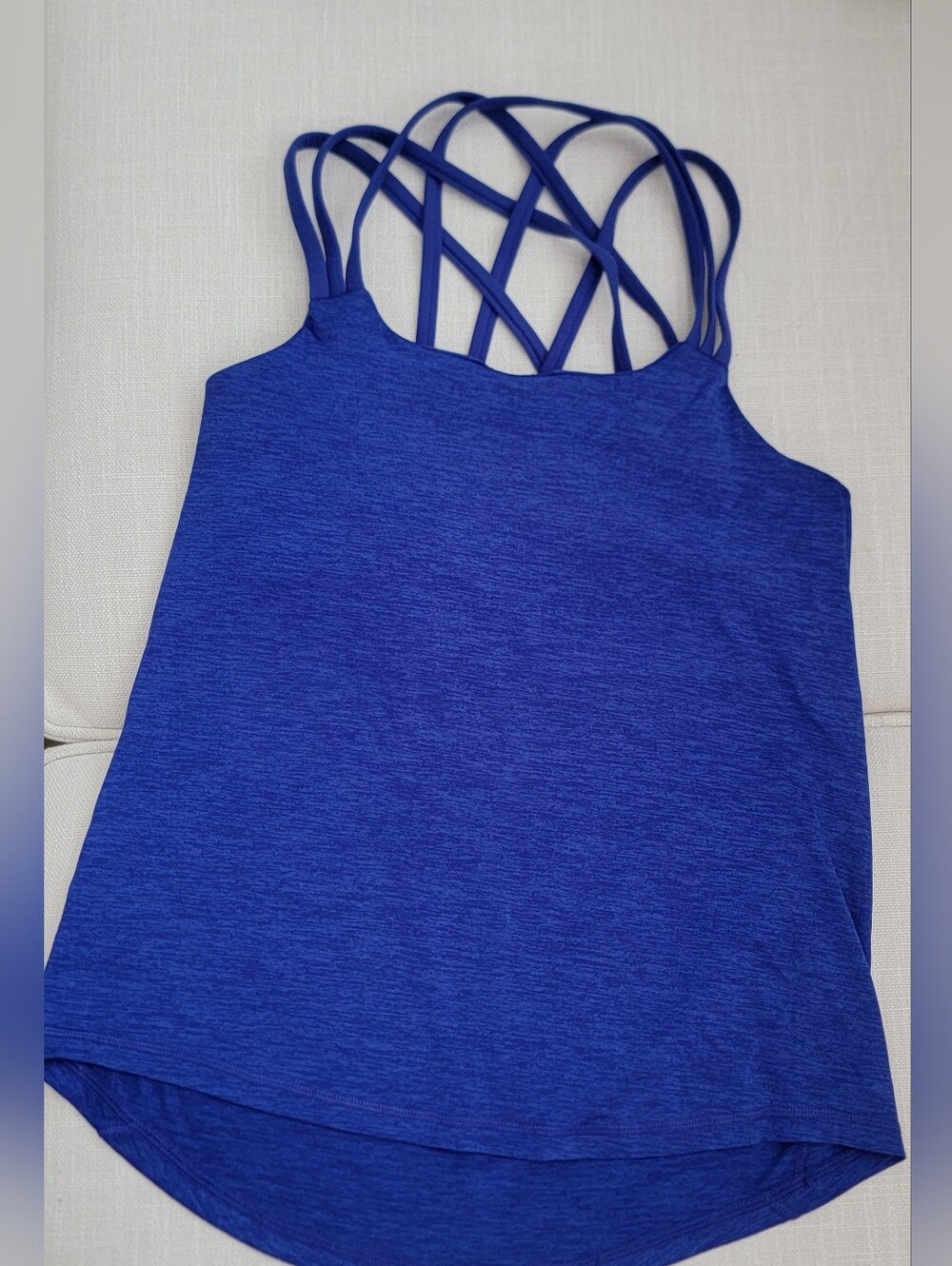 Prana Strappy Back Athletic Tank Top in Blue XS